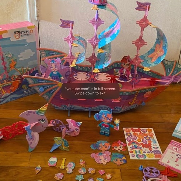 STEM for kids PinXies Marvelous Mermaid Ship Build Your own Play Set - Picture 3 of 4
